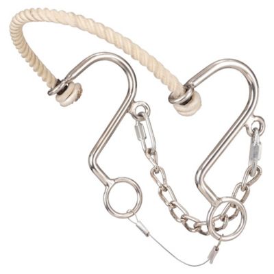 Tough-1 4 in. Shank S Hackamore Bit with Rope Nose