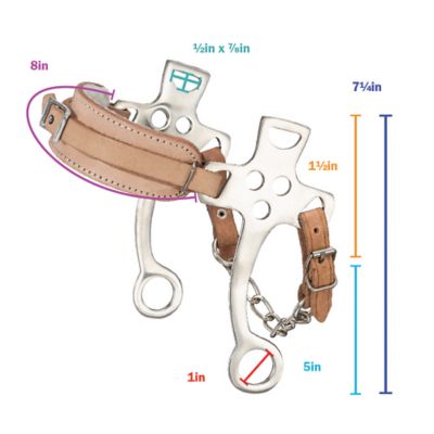 Image showing  Fleece-Lined Nose Chrome-Plated Hackamore