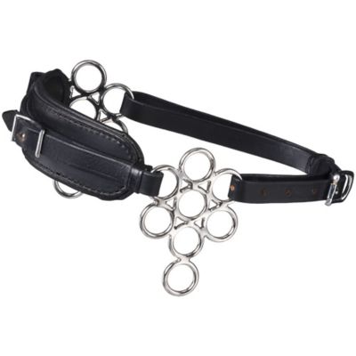 Tough1 Leather Nose Stainless Steel Multi-Ring Hackamore