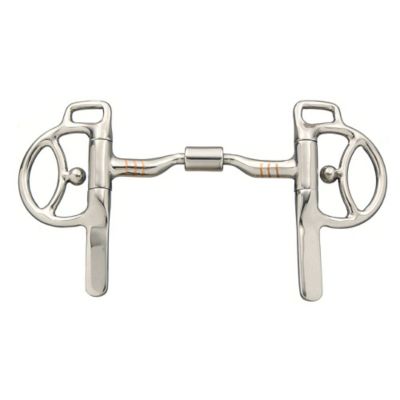 Tough1 Miniature Low Port Roller Mouth Half-Cheek Correction Bit, 4 in. Mouthpiece