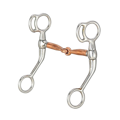 Tough-1 2.75 in. Tom Thumb Bit with Copper Mouth for Miniature Horse, 3.75