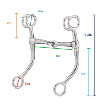 Image showing  4 in. Shank Stainless Steel Long Shank Snaffle Bit