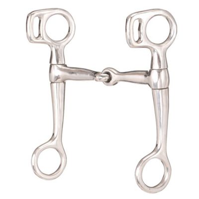 Tough-1 3 in. Shank Stainless Steel Snaffle Bit, 3.5