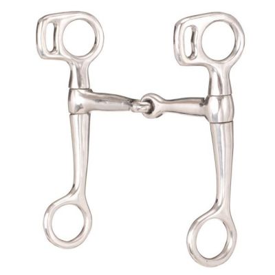 Tough1 3 in. Shank Stainless Steel Snaffle Bit, 3.75
