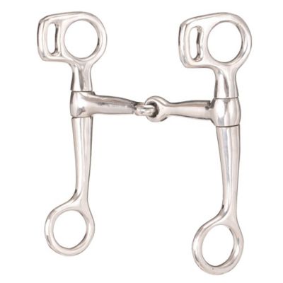 Tough1 3 in. Shank Stainless Steel Snaffle Bit, 4
