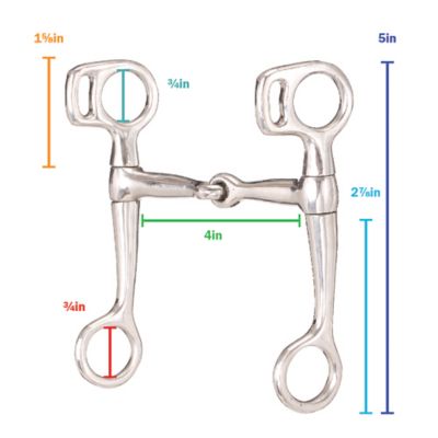 Image showing  3 in. Shank Stainless Steel Snaffle Bit, 4