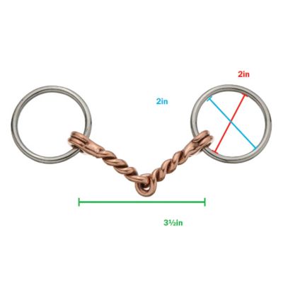 Image showing  Miniature Twisted Wire Snaffle Bit, 3.5 in. Mouthpiece