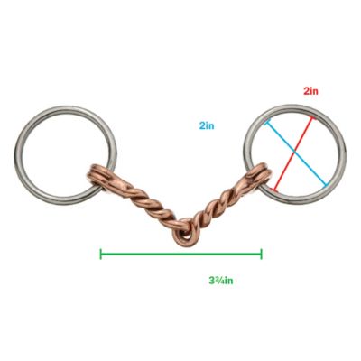 Image showing  Miniature Twisted Wire Snaffle Bit, 3.75 in. Mouthpiece