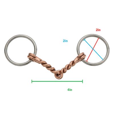 Image showing  Miniature Twisted Wire Snaffle Bit, 4 in. Mouthpiece