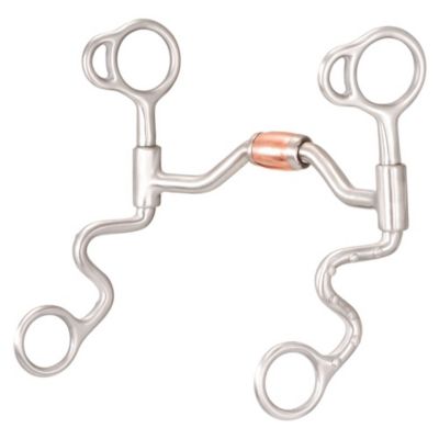 Tough-1 3.25 in. Shank Stainless Steel Copper Roller Gag Mouth Bit
