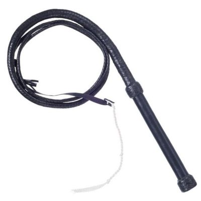 Tough-1 Deluxe Braided Bull Whip, Black, 2-1/2 in. x 8 ft., Black