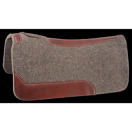 Tough-1 Wool Saddle Pad with Wear Leathers, 31 in. x 31 in.