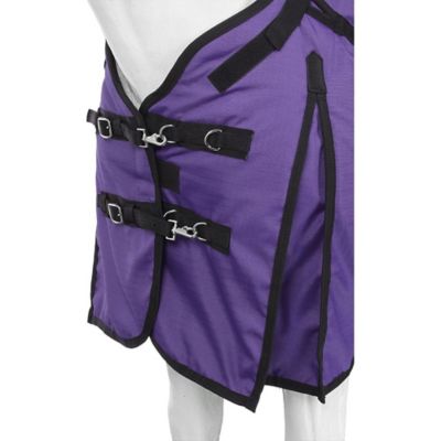 Image showing 2 th Tough1 250g/1200D Poly Waterproof Horse Turnout Blanket with Belly Wrap and Snuggit Neck