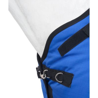 Image showing  250g/1200D Poly Waterproof Horse Turnout Blanket with Belly Wrap and Snuggit Neck