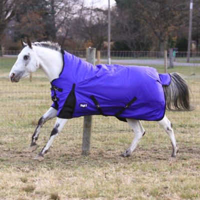 Image showing 1 th Tough1 300g/1200D Poly Waterproof High Neck Horse Turnout Blanket