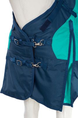 Image showing 2 th Tough1 300g/1200D Poly Waterproof Horse Turnout Blanket with Adjustable Snuggit Neck