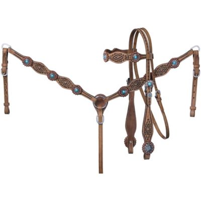 Tough1 Serenity Brow Headstall & Breastcollar Set
