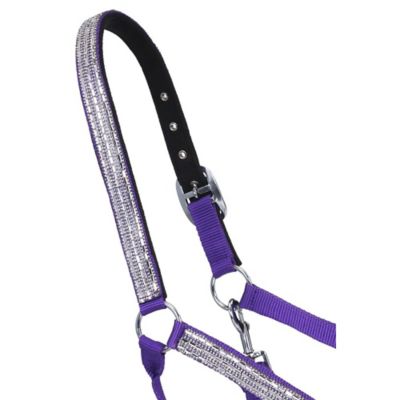 Image showing Tough1 Adjustable Nylon Halter with Crystal Accents