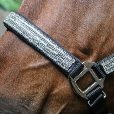 Image showing Tough1 Adjustable Nylon Halter with Crystal Accents