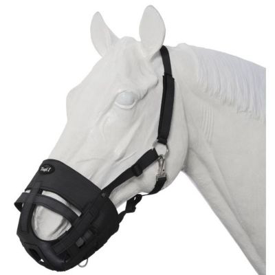 Image showing  Easy Breathe Grazing Horse Muzzle, Black, Miniature