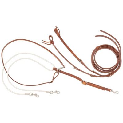 Tough-1 Harness Leather German Horse Training Martingale