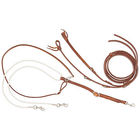 Tough-1 Harness Leather German Horse Training Martingale