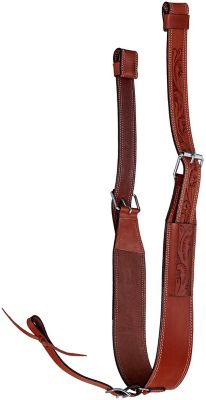 Tough-1 Tooled Single-Ply Leather Flank Cinch