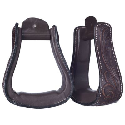 Tough1 Embossed Leather Stirrups