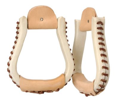 Tough1 Laced Rawhide Visalia Stirrups