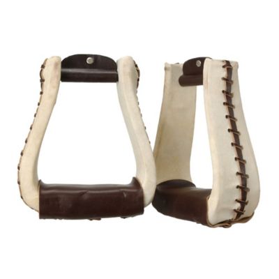Tough1 Laced Rawhide Roper Stirrups