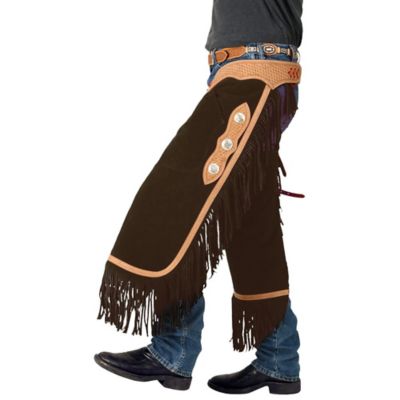 Tough1 Unisex Suede Leather Chinks with Basket Stamp Yoke