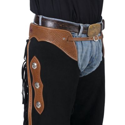 Image showing  Unisex Premium Suede Chinks with Basketweave Accents