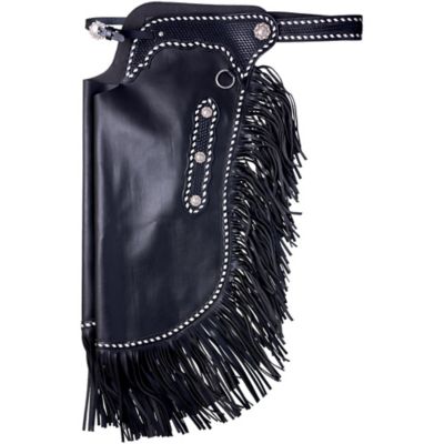 Tough1 Unisex Faux Leather Chinks with Buckstitch and Basket Yoke