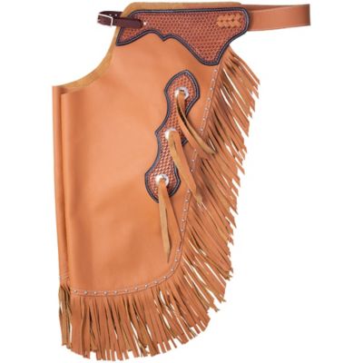 Image showing  Unisex Basketweave Yoke Smooth Leather Premium Chinks