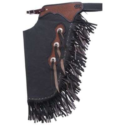 Tough1 Unisex Basketweave Yoke Smooth Leather Premium Chinks