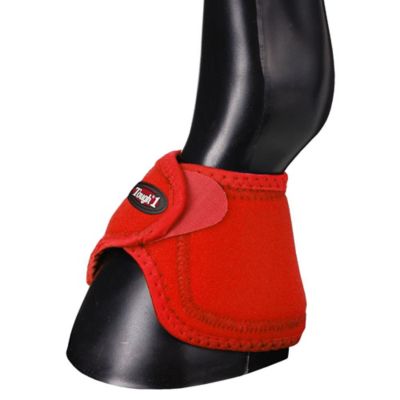 Tough-1 No Turn Bell Boots, Red, Small