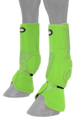 Tough-1 Combo Horse Boots, Medium, Neon Green, 2 ct.