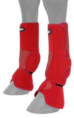 Tough-1 Combo Horse Boots, Medium, Red, 2 ct.