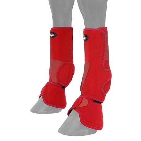 Tough-1 Combo Horse Boots, Medium, Red, 2 ct.