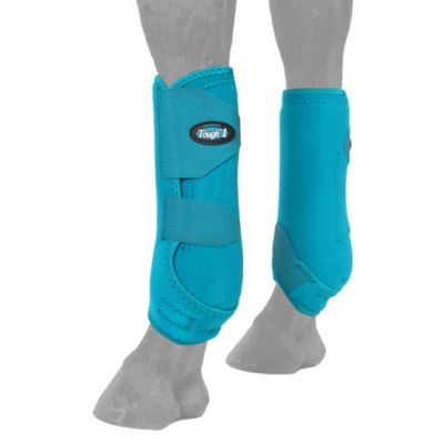 Tough-1 Front Extreme Vented Horse Sport Boots, Turquoise, Medium, 2 ct.
