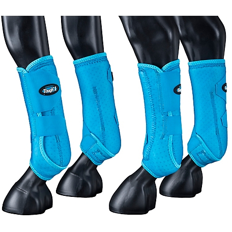 Tough-1 Extreme Vented Horse Sport Boots, Turquoise, Medium, 4 ct.