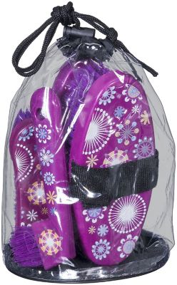 Image showing  4 pc. Printed Horse Brush Set