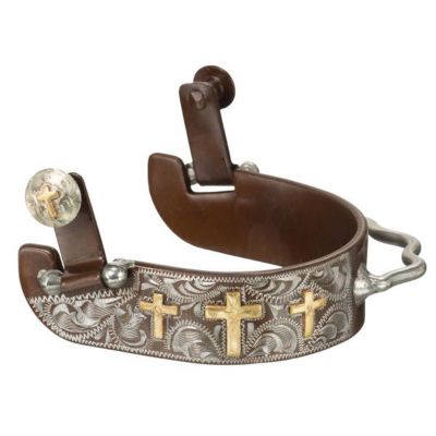 Tough1 Gold Triple Cross Bumper Spurs
