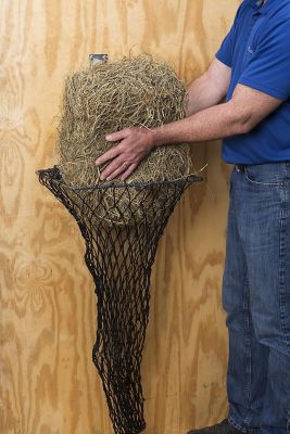 Image showing  Hay Hoops II Quick Assemble Collapsible Wall Feeder with Net In Hammered Finish