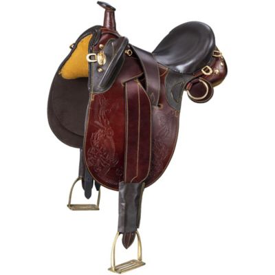 Image showing 1 th Tough1 Australian Outrider Collection Stock Poley Saddle with Horn