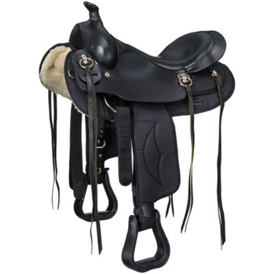 Image showing  Synthetic Gaited Horse Round Skirt Trail Saddle