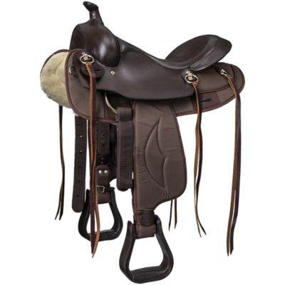 Image showing  Synthetic Gaited Horse Round Skirt Trail Saddle