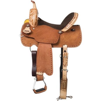 Tough1 Reno Buckstitch Roughout Barrel Saddle