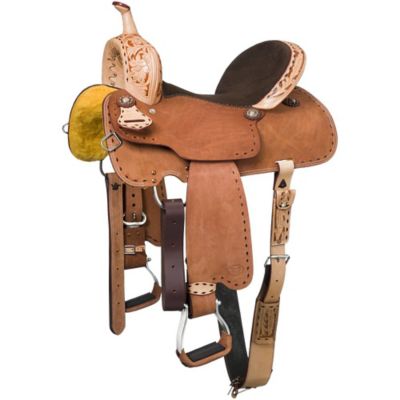 Image showing  Reno Buckstitch Roughout Barrel Saddle