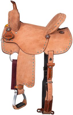 Tough1 Medina Buckstitch Roughout Barrel Saddle